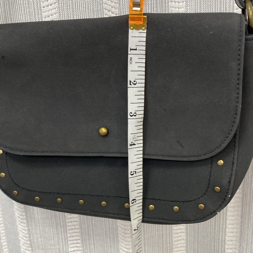 Western Country Style Black w/‎ Bronze Studs Purse Shoulder Bag Adjustable Strap - Picture 10 of 13
